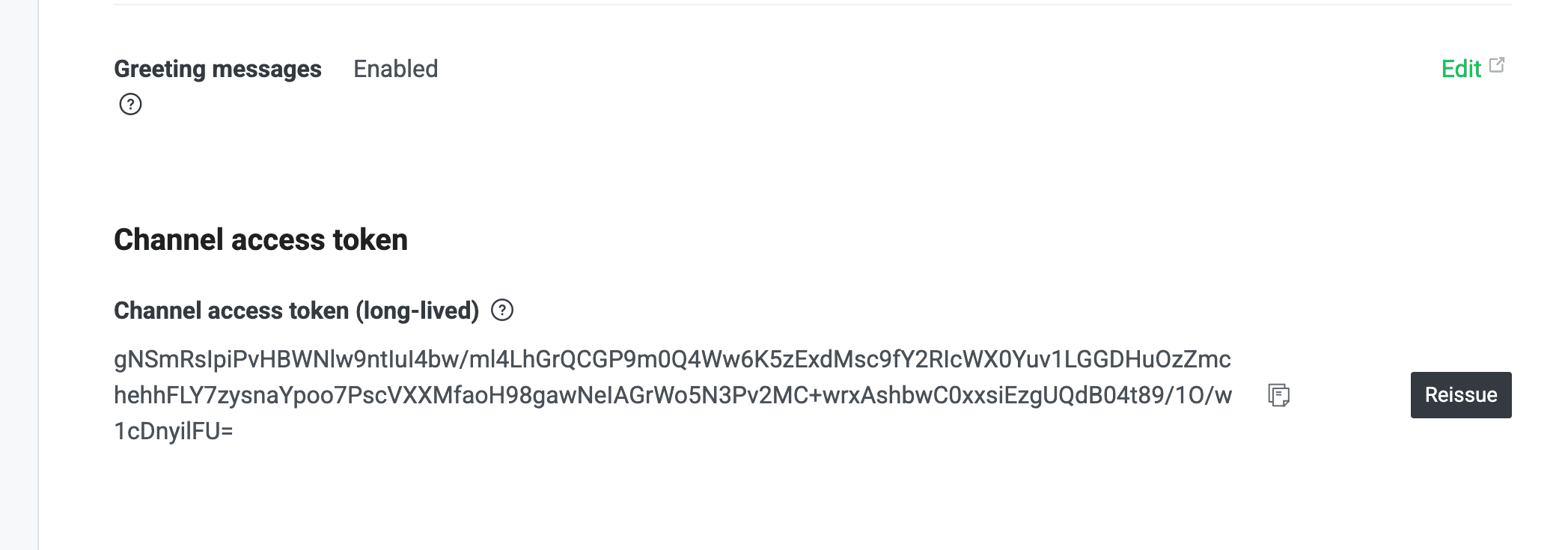 Channel Access Token